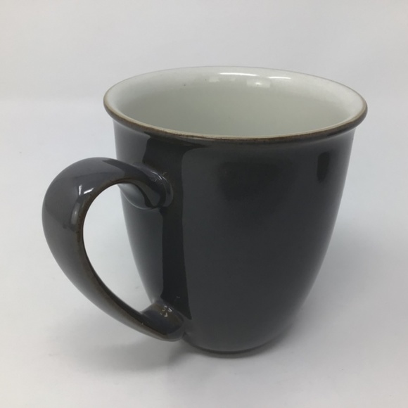 Denby Elements Stoneware Fossil Grey Coffee Tea Mugs Set of 2 - Picture 5 of 8